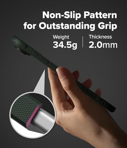 Image of Ringke Onyx Compatible with iPhone Air (17 Air) Case Back Cover Rugged Flexible Durable Anti-Slip TPU Protection Shockproof - Dark Green