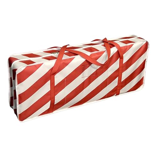 Organizador de almacenamiento para papel de embalaje de regalo de Navidad, bandeja de almacenamiento duradera debajo de la cama con bolsillos transparentes para cintas, guirnaldas, accesorios de