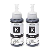 nachfülltinte hp 【Kompatibel 664 Nachfülltinte Schwarz Packung Enthält】: 2x 70mL T6641 Schwarz für ET2600 ET2650 ET4500 ET4550 ET2500 ET2550 Ecotank Drucker. Kompatibel Tinte 664 Schwarz Ergiebigkeit: Bis zu 4000 Seiten pro BK 664 Schwarz Flasche mit 70mL(bei 5% Abdeckung)