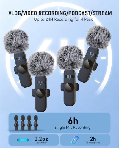 4 Wireless Lavalier Microphone for iPhone Android Phone Pad Computer - Image 4