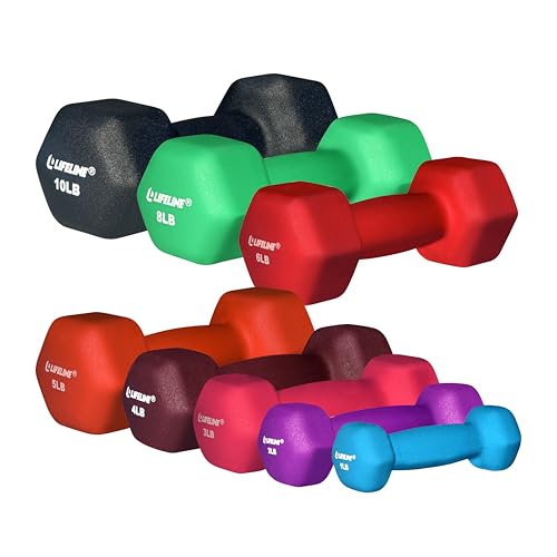 Lifeline Fitness Neoprene Dumbbell Weights – Premium Individual Hand Weights – Multiple Weight Options Available, Green by Lifeline - Image 7