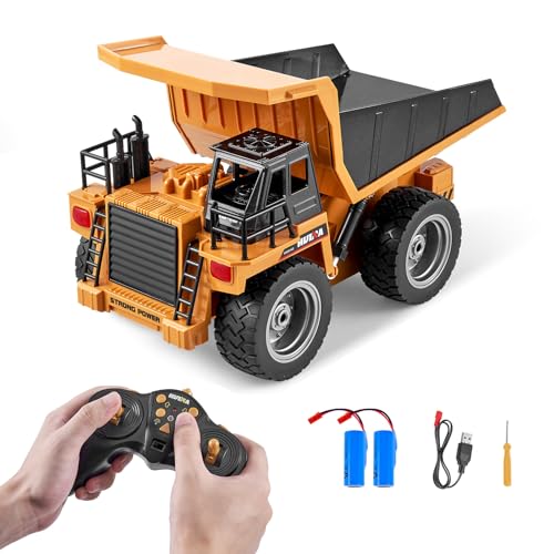 VEVOR RC Muldenkipper, 9-Kanal Kipplaster, Ferngesteuerter Kipper 1:18, Kipplader, RC Lastwagen, Truck LKW-Spielzeug mit Metallkabine und Licht, 2 wiederaufladbare Batterien für Kinder ab 8 Jahren VEVOR RC Muldenkipper, 9-Kanal Kipplaster, Ferngesteuerter Kipper 1:18, Kipplader, RC Lastwagen, Truck LKW-Spielzeug mit Metallkabine und Licht, 2 wiederaufladbare Batterien für Kinder ab 8 Jahren