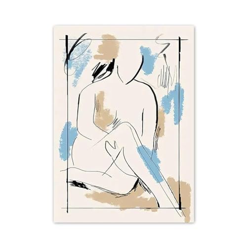 Affiches murales minimalistes abstraites déco salon et chambre fille 50x70cm