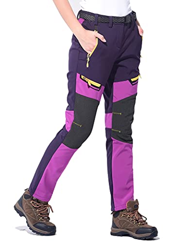Work Pants Camping Pants Women Winter Pants Thick Pants Snow Pants Waterproof Pants Softshell Pants Hunting Pants Women Ski Pants Purple
