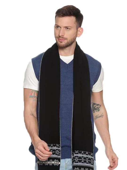 Men Acrylic Woolen Ethnic Design Casual Warm Winter Wear Muffler Scarf Stole,MEN489_P-image-23