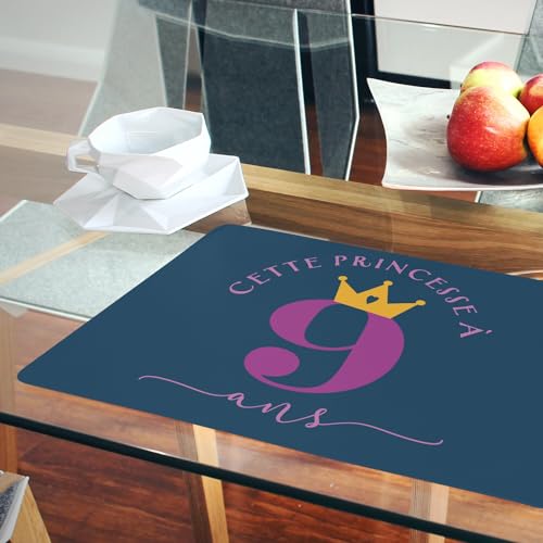 Sets de table en liège bleu lot de 4 pour protéger la table des repas d'enfants - 6