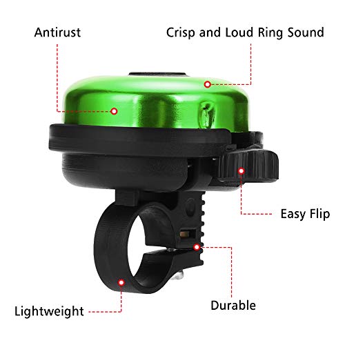 image for Accmor Classic Bike Bell, Aluminum Bicycle Bell, Loud Crisp Clear Soun