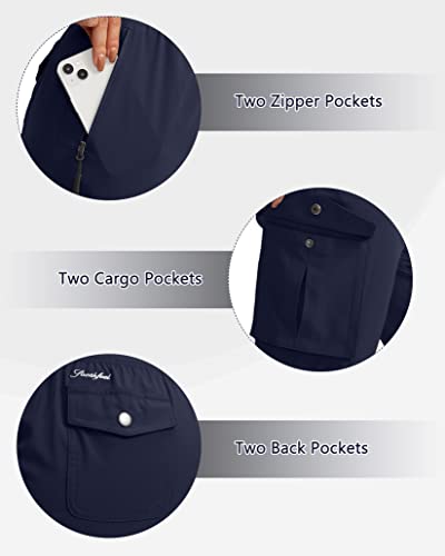 Soothfeel Women's Cargo Capris Pants With 6 Pockets Lightweight Quick Dry Travel Hiking Summer Pants For Women Casual (Navy, Xl) #TOP3