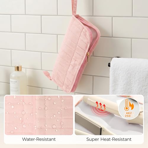Organizador para Herramientas de Cabello Rosado Resistente al Agua miniatura 4