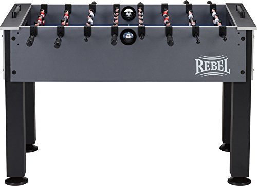 Fat Cat by GLD Products Rebel 4.5’ Foosball Table with Easy Snap Rods for Quick Assembly, and Sharp Blue Playing Field and Abacus Scoring, One Size - Thumbnail 7