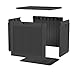 EasyUp 31 Gallon Resin Deck Box Waterproof, UV Resistant Outdoor Storage Box for Delivery, Patio, Garden,and Porch,Rattan Black