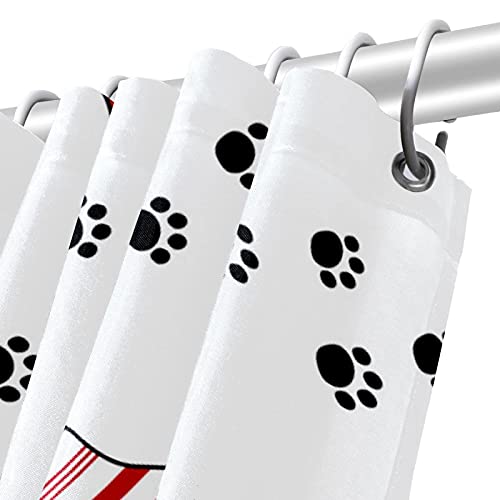 Rideau de douche motifs pattes anti-odeur 183x183 avec 12 crochets - 6