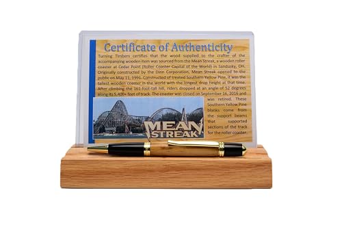 Mean Streak Wooden Roller Coaster At Cedar Point Twist Pen Made From Wooden Support Beams of Mean Streak Roller Coaster