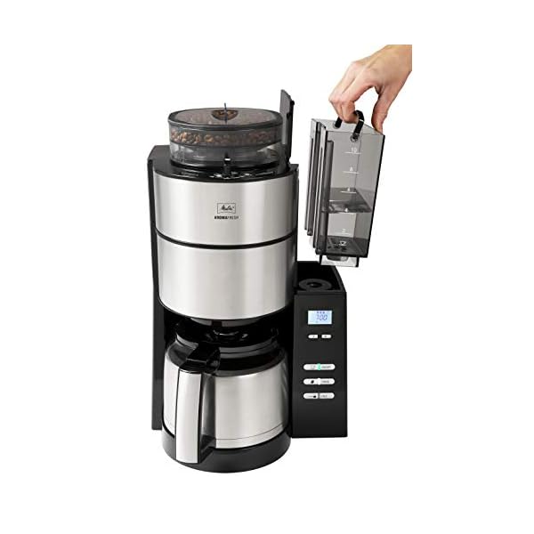 Melitta AromaFresh - Filterkaffeemaschine - integriertes Mahlwerk - mit Thermkanne - Tropfstopp - 10 Tassen - Schwarz (1021-12) – Bild 3