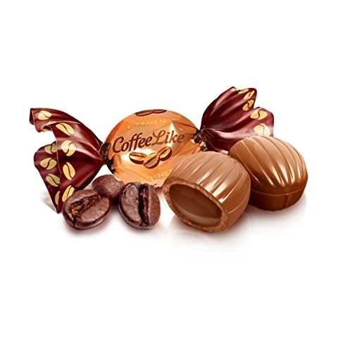 Roshen Caramel Candy Coffeelike with Coffee-Milky Filling, Kosher and Halal, Delicious, Flavorful Sweets Bulk Candy 2.204lb/1kg Cover