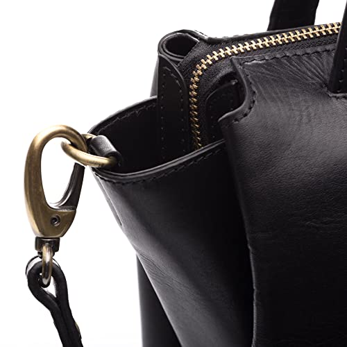 Sac à main cuir véritable Atlanta SID & VAIN noir élégant