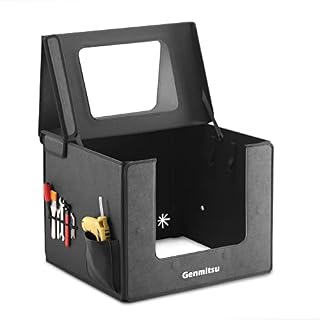 Genmitsu KABA Fold CNC Enclosure for CNC Router Machine- Noise Reduction, Dustproof, Foldable, with Side Toolbar, Compatible with Genmitsu 3020-PRO MAX (V2),3018 Series CNC Machines, 520 x 475 x 405mm