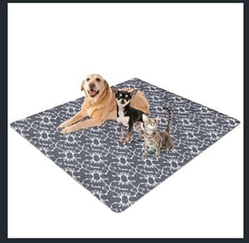 SALADA Puppy Training Pad,Pet's Playpen Trays, Waterproof Dog&Cat Mats,Absorbable Pads for Dog Pee,Non-Slip Pet Mat,Premium Whelping Pads(65''Wx48''L,Grey)