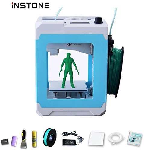 iNSTONE Easier 3D Printer Kit with iNSTONE Slice Software TF Card Sample PLA Filament Clean Kit Desktop 3D Printer DIY Mini 3D Printer Online Print Win/MAC