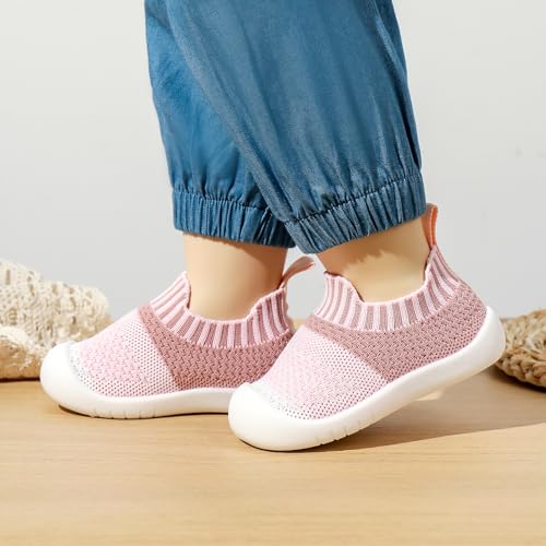 Baby Shoes Boys Girls Breathable Mesh First Walking Shoes Kids Lightweight Toddler Slip On Indoor Floor Slipper Cotton Sneakers2