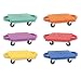 Champion Sports Standard Scooter Board with Handles - Set of 6, Multi-Colored