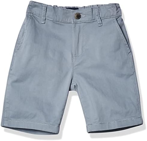 The Children's Place boys Stretch Chino Shorts, Fin Gray Single, 10 Husky