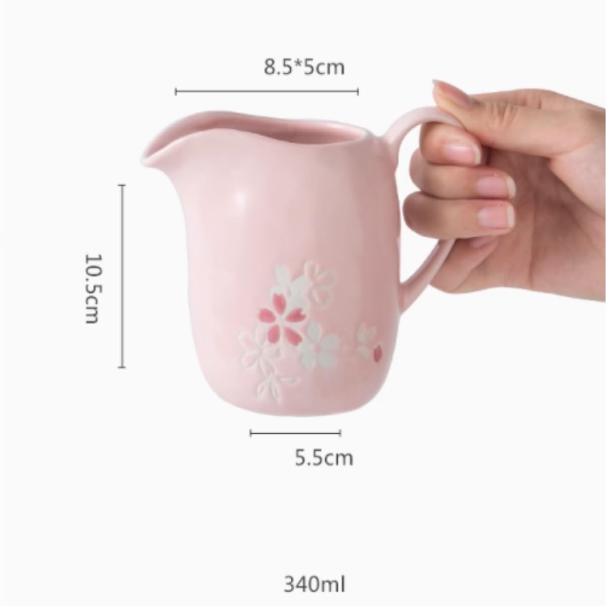 Barca per salse e lattiera in ceramica dipinta a mano, teiera rosa per condimenti per insalata, caffè, succhi di frutta, elegante servizio da cucina e ristorante