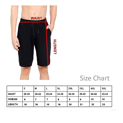 Image of West Gate Clothing Plus Sizes Men's Cotton Knee Length Shorts | Casual and Night Wear Mens Shorts | A1