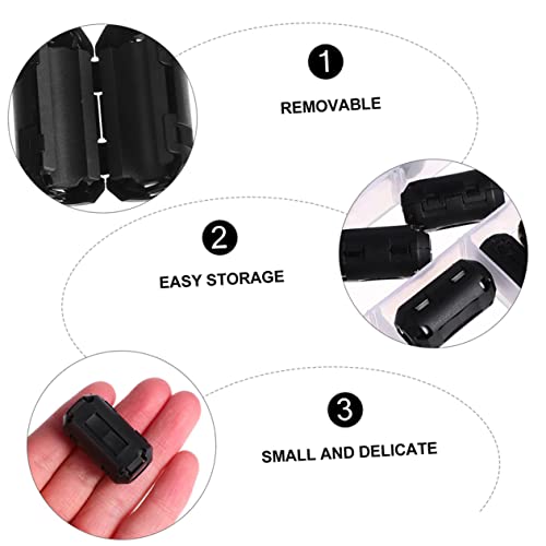 Filtros núcleo ferrita extraíbles jojofuny con clip plástico para cable de datos 3