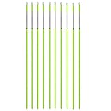 Fiberglass Innovations 664-10 Snow Pole Driveway Marker, 48-Inch with Reflective Tape, Hiviz Yellow and Hammer Cap, Pack of 10