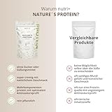 Nutri + Eiweißpulver Neutral ohne Süßstoff 500 g - 83% Eiweiß - Proteinpulver laktosefrei - als Shake oder zum Backen - Natures Protein Pulver