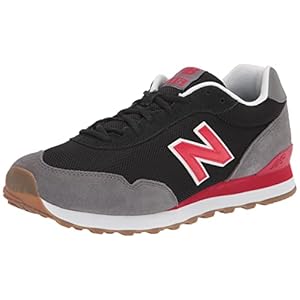 New Balance Men’s 515 V3 Sneaker, Black/Team Red, 11