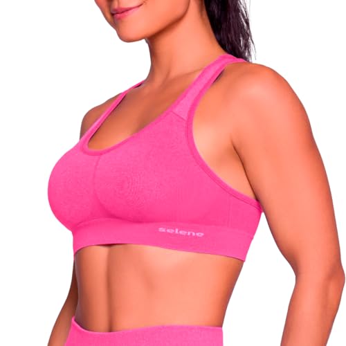 Top Sport Sem Costura Selene (BR, Alfa, M, Regular, Rosa)