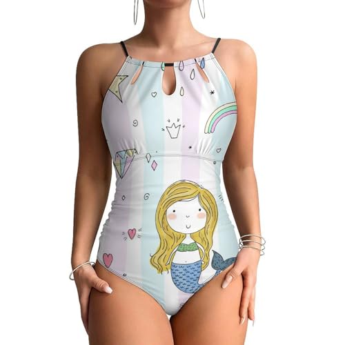 Monokini sirène arc-en-ciel parfait pour vos vacances d'été et séances beachwear