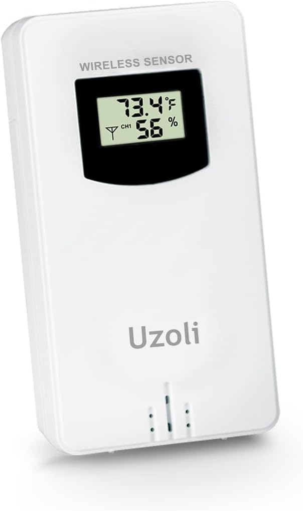uzoli Projection Alarm Clock Weather Station with Wireless Remote Sensor *2