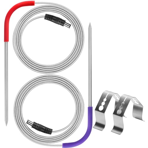 2-Pack Pellet Grill Temperature Meat Probe Compatible with Rec Tec