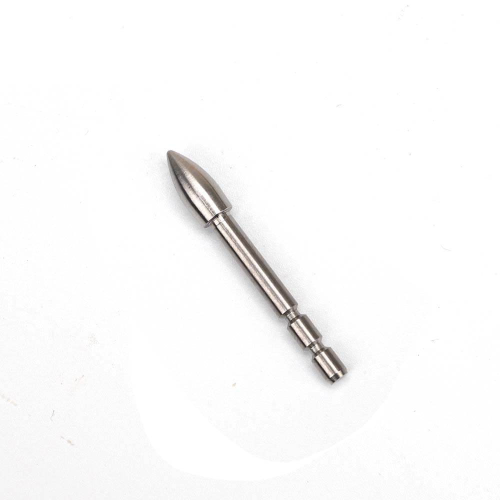 ACCMOS 100 120 140 grani Punta di Freccia, Acciaio al Tungsteno Glue-in Punta di Freccia, Fit ID 3,2 mm Asta di Freccia, per Tiro con L'Arco Accessorio di Frecce 3/6 pz (100+-0.1grain, 6pcs)