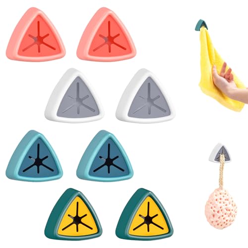 FHBHJNATC 8 Pièce Crochet Adhesif Mural, Accroche Torchon Cuisine, Porte Torchon Cuisine Porte Serviettes Créatif, Porte-Serviettes Minimaliste, Rangement Mural Pour Torchons, Sac Pour Torchons