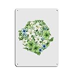 Póster de mapa de Sierra Leona con diseño de flore...: Material: estaño/metal, con letrero de estaño de estilo nostálgico. Tamaño: 20 x 30 cm y 30 x 40 cm Un buen tamaño para una decoración de pared, y también se puede envolver fácilmente y dar como regalo. Perfectamente suave con gráficos de alta resolu...