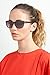 Polaroid Sunglasses Women's P8339/S Rectangular Sunglasses, Black, 55 mm