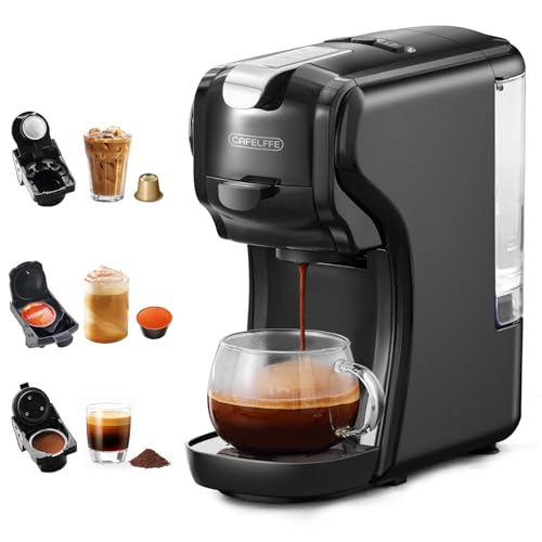 CAFELFFE MK-611 - Caffettiera a capsule 3 in 1, altezza tazza regolabile, macchina per caffè espresso caldo/freddo per uso domestico/ufficio, compatibile con macchine da caffè NES Original/DG/Ground