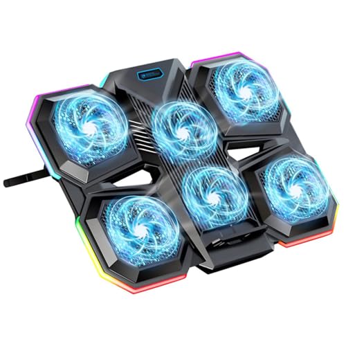 Support ventilé PC portable silencieux extracteur de chaleur 6 ventilateurs USB - 3