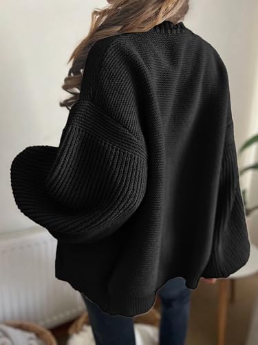 Cicy Bell Womens Oversized Cardigan Sweaters Trendy Open Front Long Lantern Sleeve Chunky Knit Sweater2