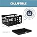 CleverMade Collapsible Utility Crates - Black 3 Pack 45L / 11 Gal holds 66 lbs - Stackable Containers Heavy Duty Capacity Crates Space-Saving Baskets
