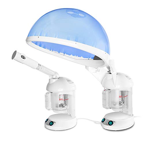 KINGDOM CARES Hair Steamer Large 2 in 1 Hair and Facial Steamer Warm Mist Moisturizing Hair Steamer Hot Mist Moisturizing Face Steamer Facial Atomizer Design for Personal Care Use at Home or Salon
