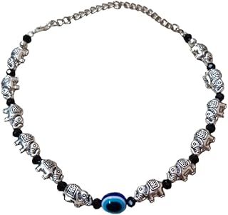 devanjana Anklets for Women and Girls, Stylish Jaipuriya Traditional Elephant Design Oxidised Silver | Payal For Woman | Gift For Wife | Pajeb-picture-49