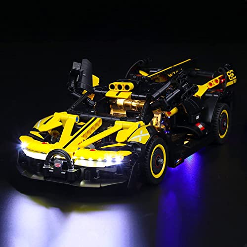 BrickBling Led Licht Set für Lego 42151 Technic Bugatti-Bolide, Dekorationsbeleuchtungsset für Lego Bugatti Bolide Auto-Modellbausatz Sportwagen-Spielzeug (Nicht enthaltenes Lego-Modell)