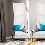 self Full Length Floor Mirror 65'×22' Metal Aluminum Alloy Frame Floor Mirror with Standing Holder...