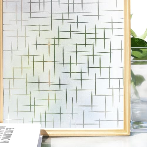 Homein Fensterfolie Blickdicht Sichtschutzfolie Fenster Milchglasfolie...