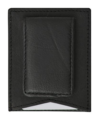 Mens Genuine Leather Magnetic Money Clip Credit Card Holder Wallet2